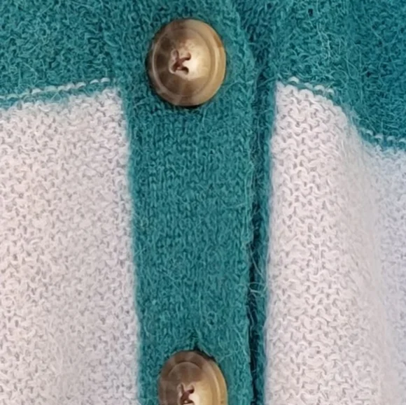 NWT Free People V-neck Alpaca Wool Striped Eclair Cardigan size XS - Picture 9 of 9